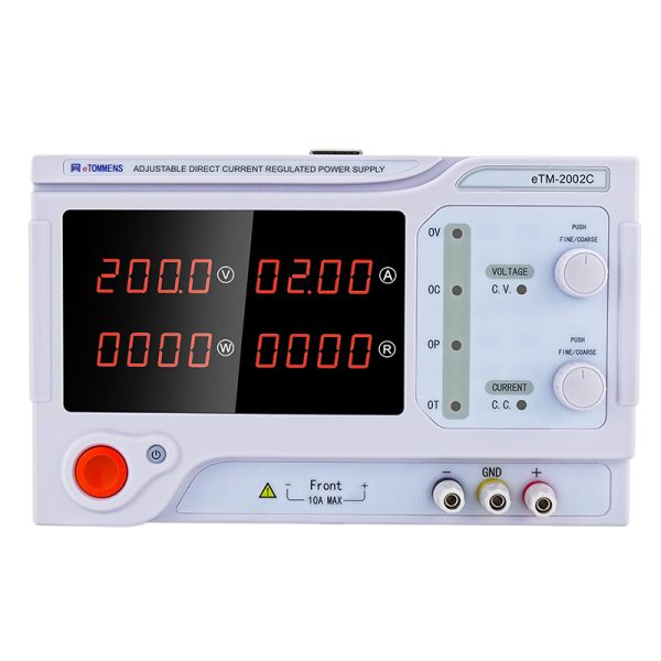 eTM-8006C, 2-Kob 0-800V 0-6A High Power DC Variable Bench Power Supply with Encoder Adjustment Knob, OVP/OCP Settings, Output Enable/Disable Button