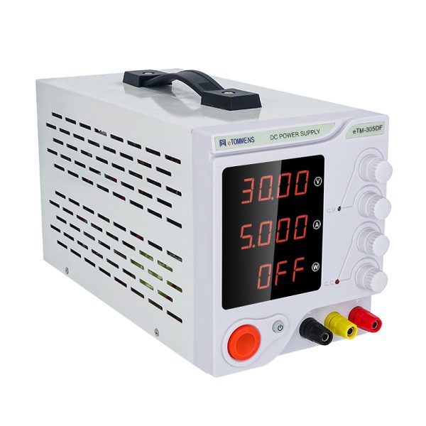 eTM-305DF, Variable Linear DC Power Supply Bench 0-30V 0-5A with LED Display, Multiple Safety Protections, Encoder Adjustment Knob - Image 3