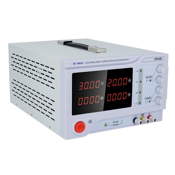 eTM-3020, 4-Kob 30V 20A Adjustable Bench Top DC Power Supply with Encoder Coarse & Fine Adjustment Knob, Optional RS232/RS485/USB Serial Port - Image 3