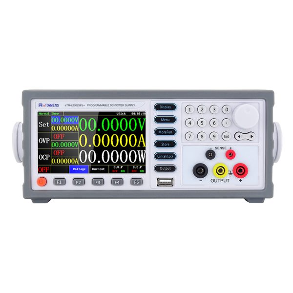 eTM-L2002SPL+, 200V 2A High Precision DC Programmable Benchtop Power Supply Linear with 6-Digit Color Screen, Built-in Buzzer, RS232 Communication Port