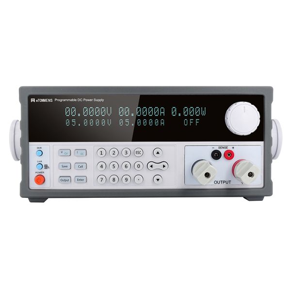 eTM-K6015SPV+, High Precision Switching DC Bench Power Supply Programmable 60V 15A with 6-Digit VFD Display, One-Click Lock Key, Remote Control