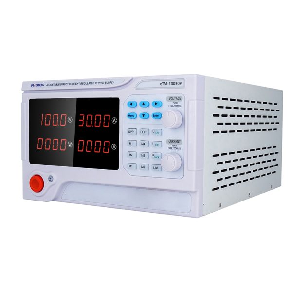 eTM-10030P, High Power DC Benchtop Power Supply Programmable 0-100V 0-30A with 4-Digit LED Display, RS485 Interface, Encoder Adjustments Knob - Image 2