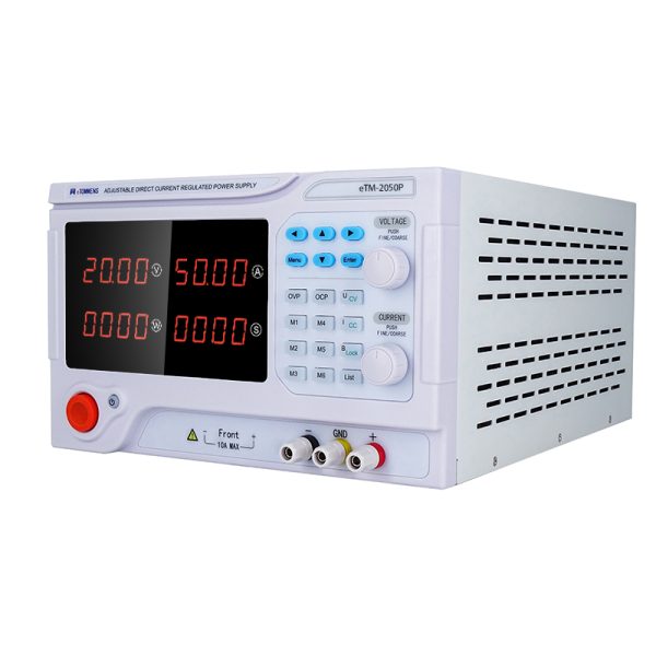 eTM-2050P, Programmable DC Lab Bench Power Supply 20V 50A with 4-Digit LED Display, Output Switch Control, RS485 Communication Port - Image 2