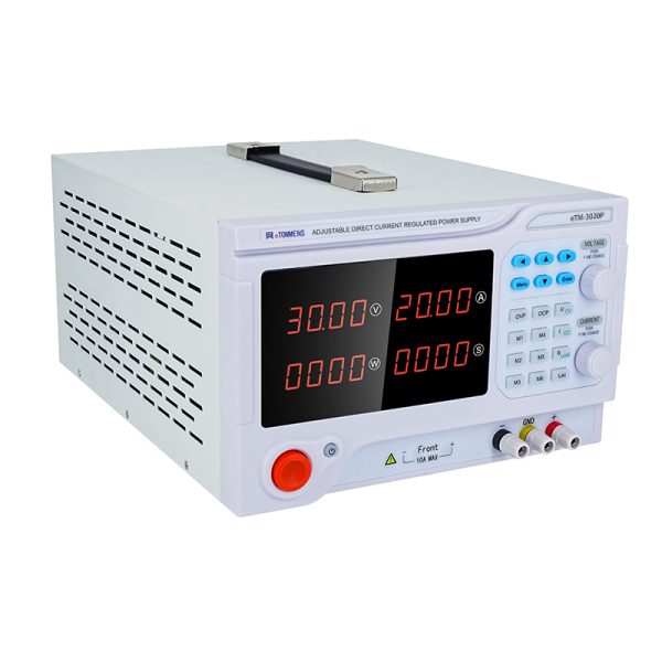 eTM-3020P, Programmable DC Lab Bench Power Supply 30V 20A with 4-Digit LED Display, Output Switch Control, RS485 Communication Port - Image 3