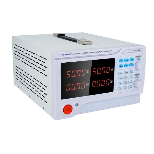 eTM-5050P, 50V 50A Bench DC Power Supply Programmable with Encoder Knob, Memory Storage, PC Software Control, Lock Button - Image 3