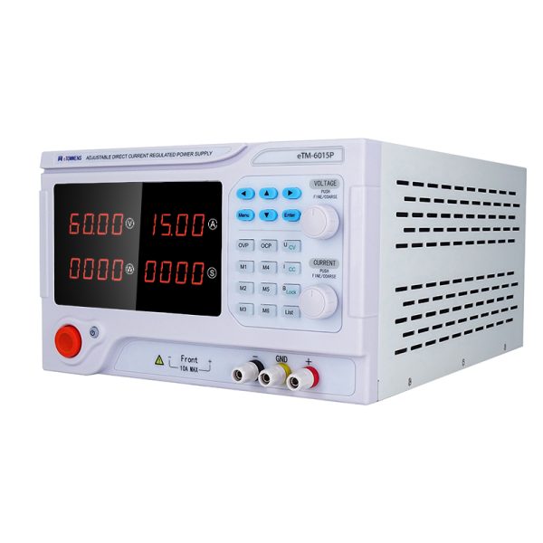 eTM-6015P, 60V 15A Bench DC Power Supply Programmable with Encoder Knob, Memory Storage, PC Software Control, Lock Button - Image 2